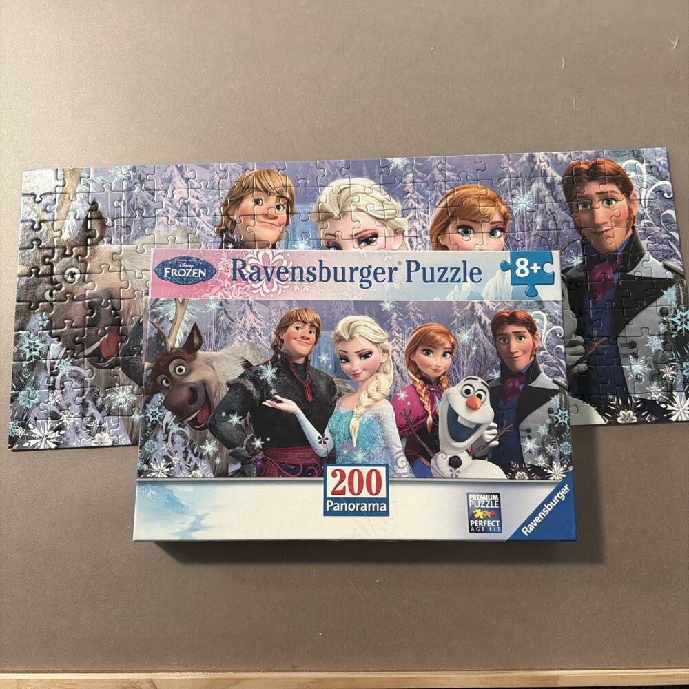 Disney Frozen Ravensburger 200 Pieces Puzzle panorama anna elsa complete